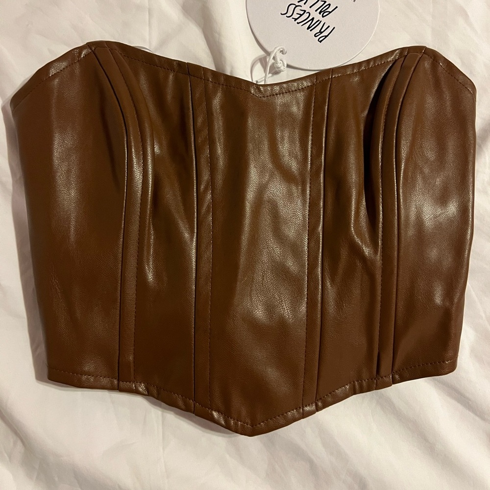 Brown leather brazier size XS